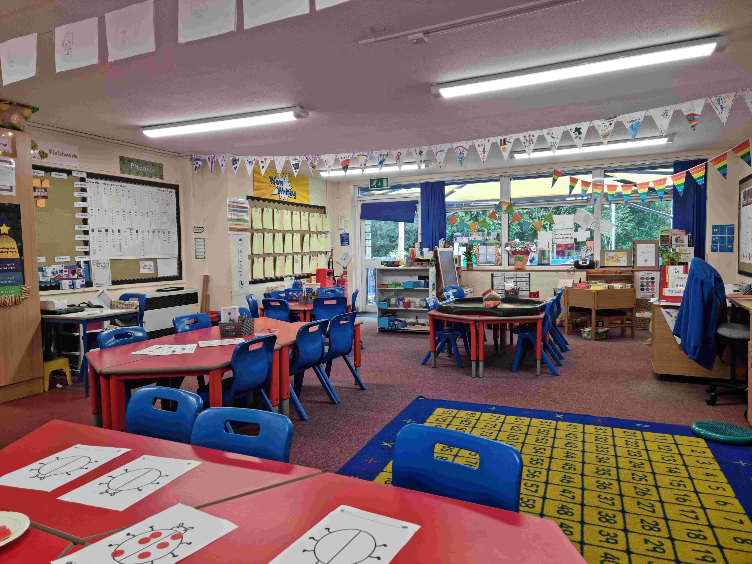 Classroom set-up at Lower Halstow School